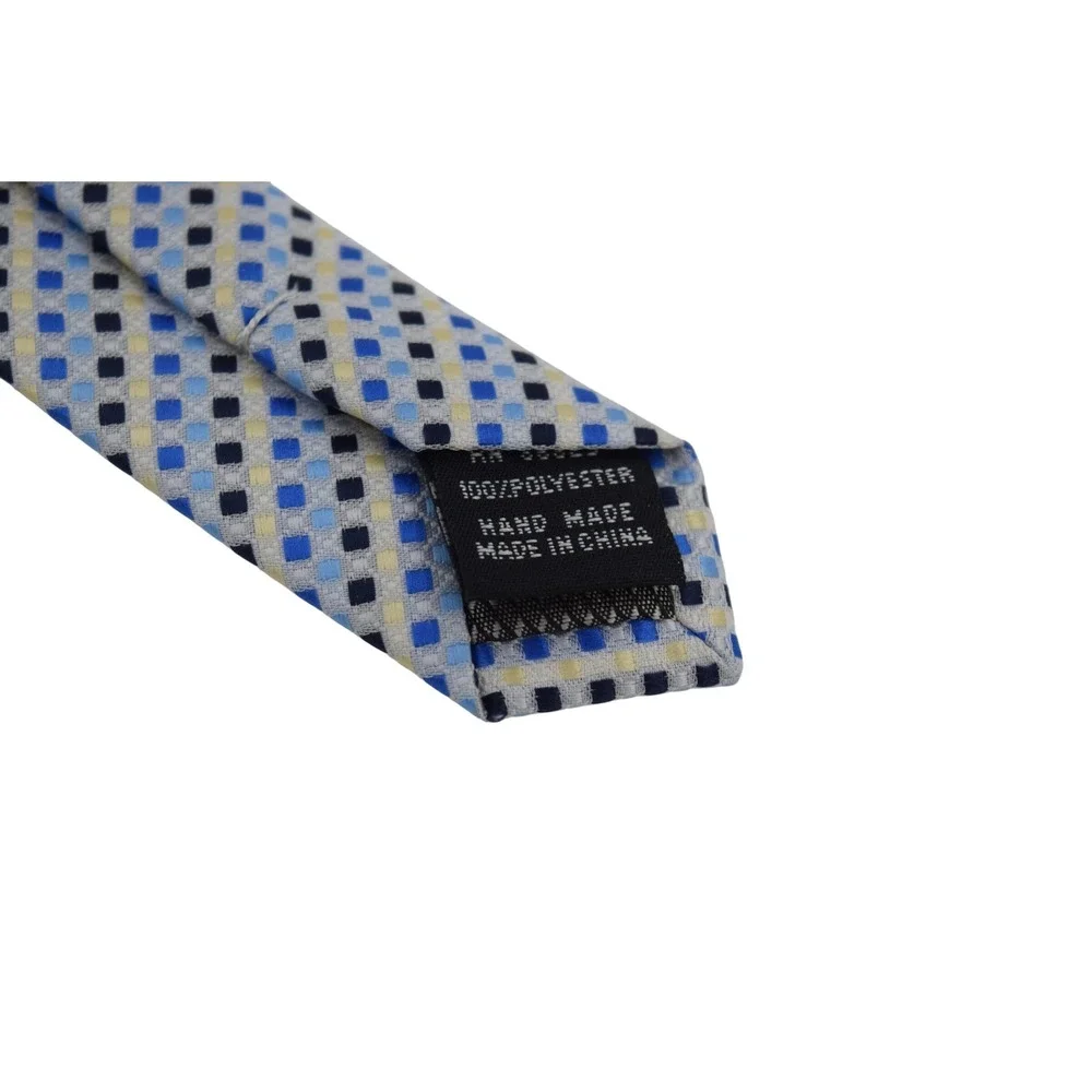 Harve Benard Men's‎ Necktie Blue Square Pattern Business Formal